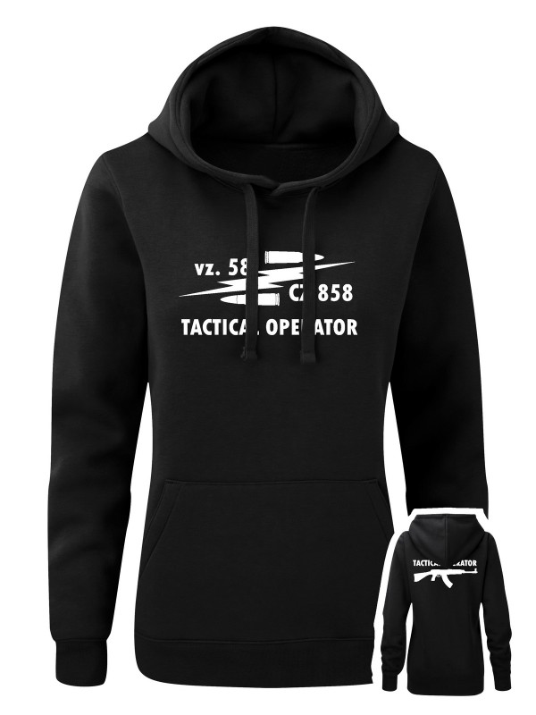 AKCE Dámská mikina s kapucí vz. 58 CZ 858 Tactical Operator BACKSIDE - černá, S