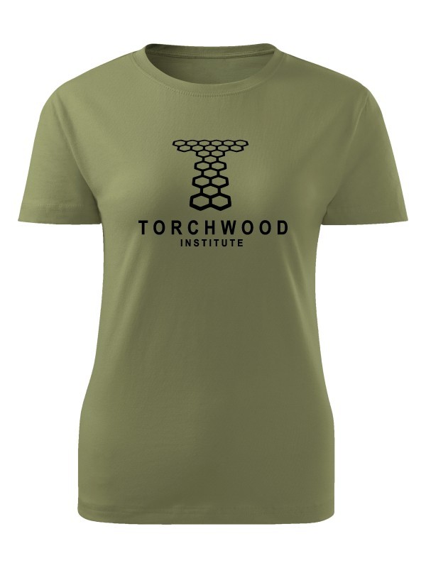 AKCE Dámské tričko Torchwood - olivové, S