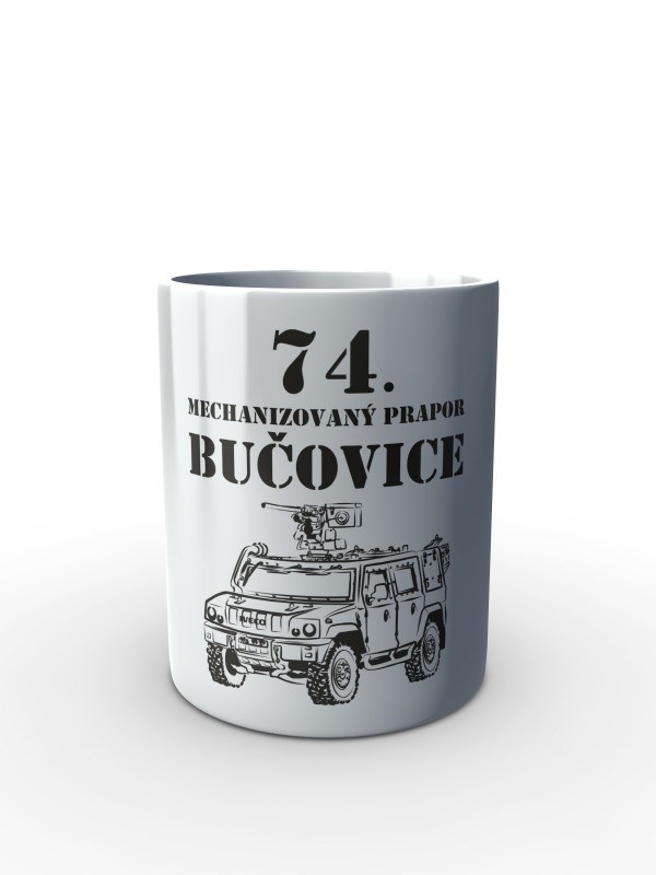 Bílý hrnek 74. mechanizovaný prapor IVECO