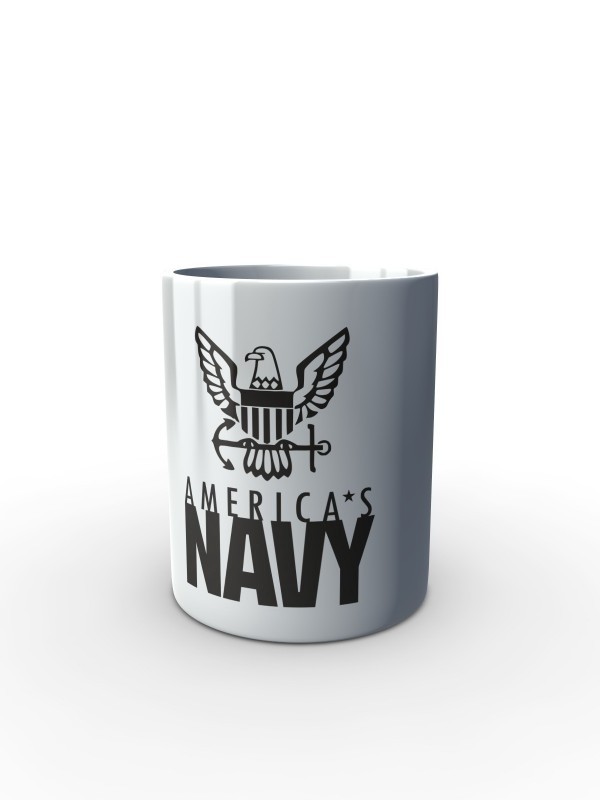 Bílý hrnek U.S. NAVY Americas Navy Eagle