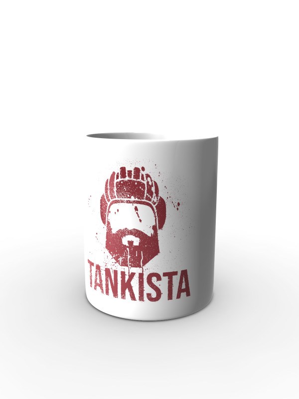 Bílý hrnek Tankista (merch)