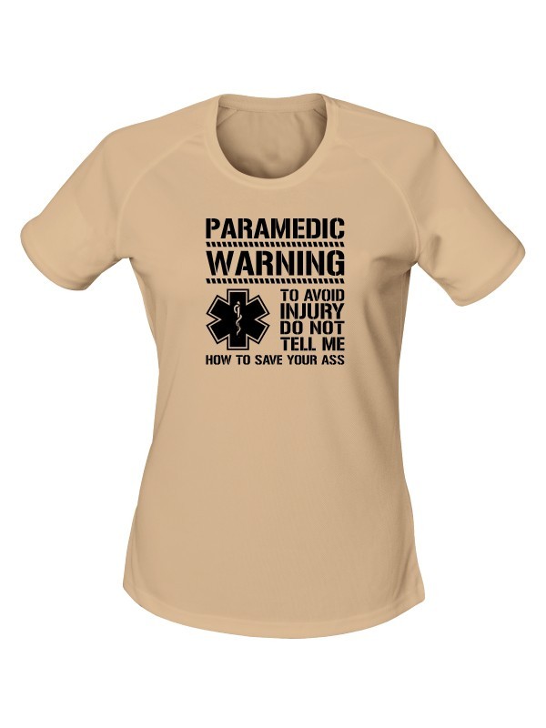 Dámské funkční tričko PARAMEDIC WARNING