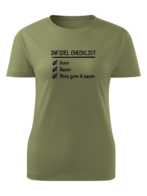 Dámské tričko INFIDEL CHECKLIST