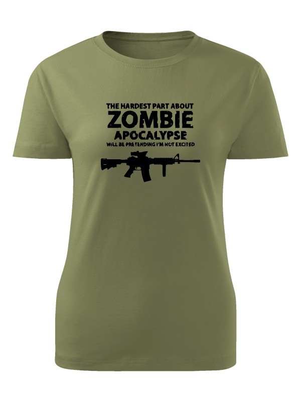 Dámské tričko Zombie Apocalypse M4 Carbine