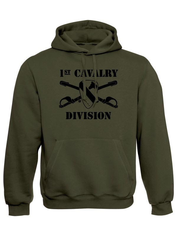 Mikina s kapucí 1st Cavalry Division Sabres and Horse