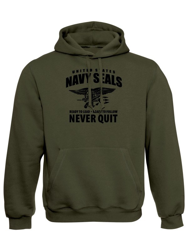 Mikina s kapucí United States NAVY SEALS Never Quit