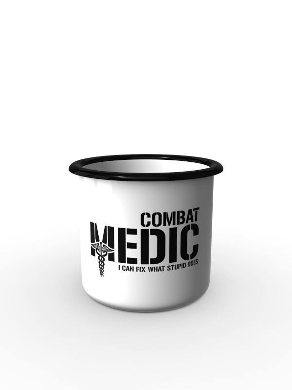 Plechový hrnek Combat Medic - I can fix