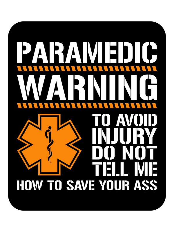 Samolepka PARAMEDIC WARNING