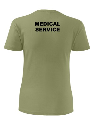 AKCE Dámské tričko CZECH ARMY MEDICAL SERVICE - olivové, XL