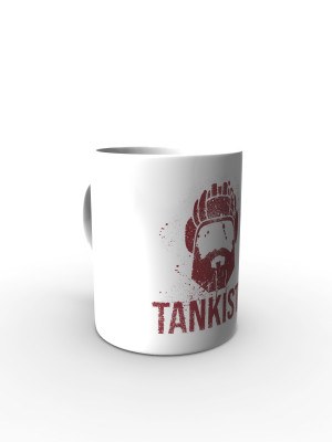 Bílý hrnek Tankista (merch)