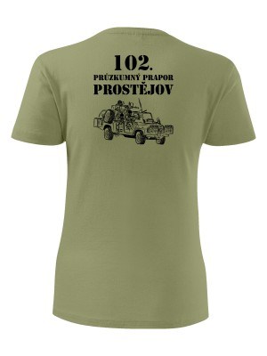 Dámské tričko 102. průzkumný prapor - LRD-130 Kajman