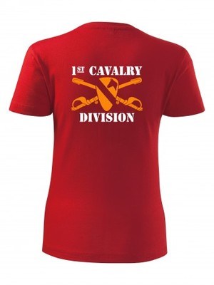 Dámské tričko 1st Cavalry Division Sabres and Horse BACKSIDE