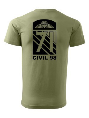 Tričko CAF Legacy of 71st Airborne Battalion - CIVIL 98